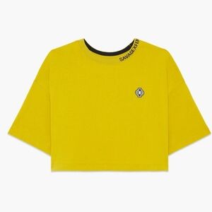 Savage X Fenty Yellow Crop Top with Black Trim